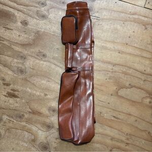 Vintage leather pool cue bag by Joe propers